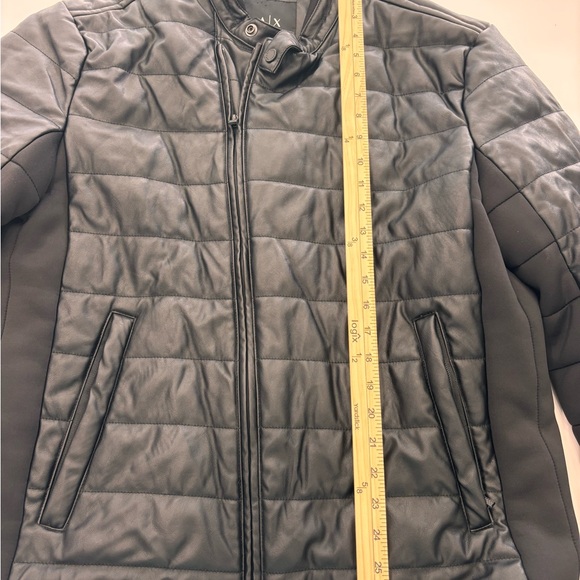 Armani Exchange Black Women’s Leather Jacket in Size XL - Picture 6 of 8